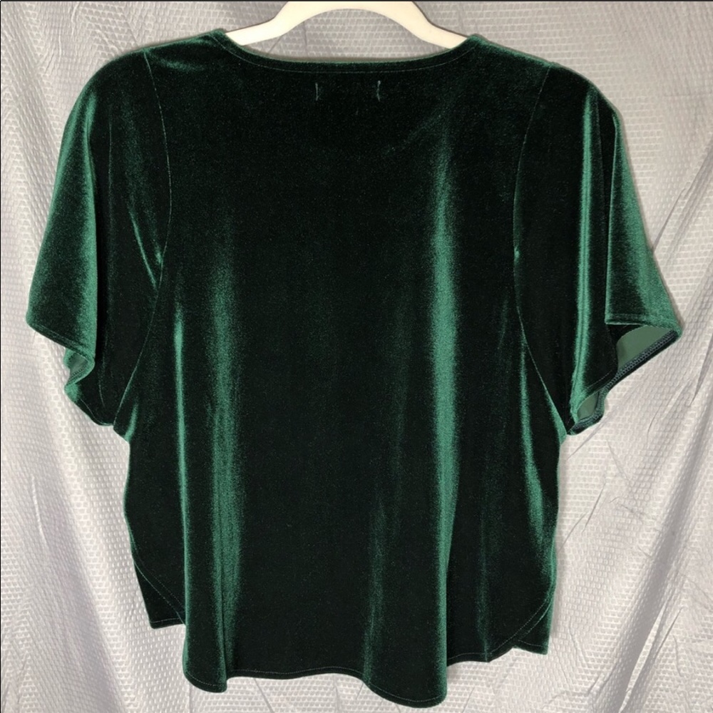 Madewell velvet emerald green butterfly top size S - Picture 6 of 7